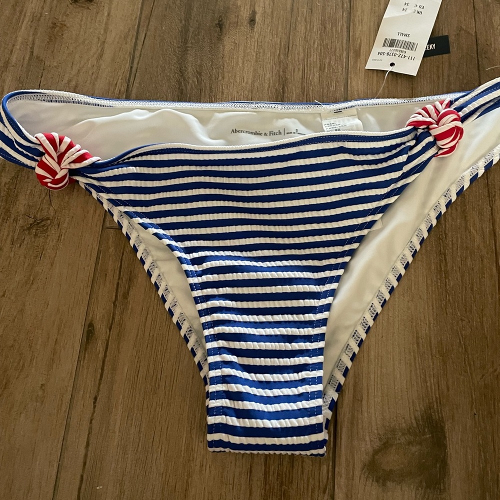 Abercrombie & fitch USA America red, white & blue cheeky  bikini bottom small